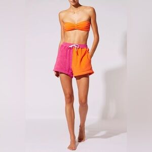 Solid and striped terry cloth towel set